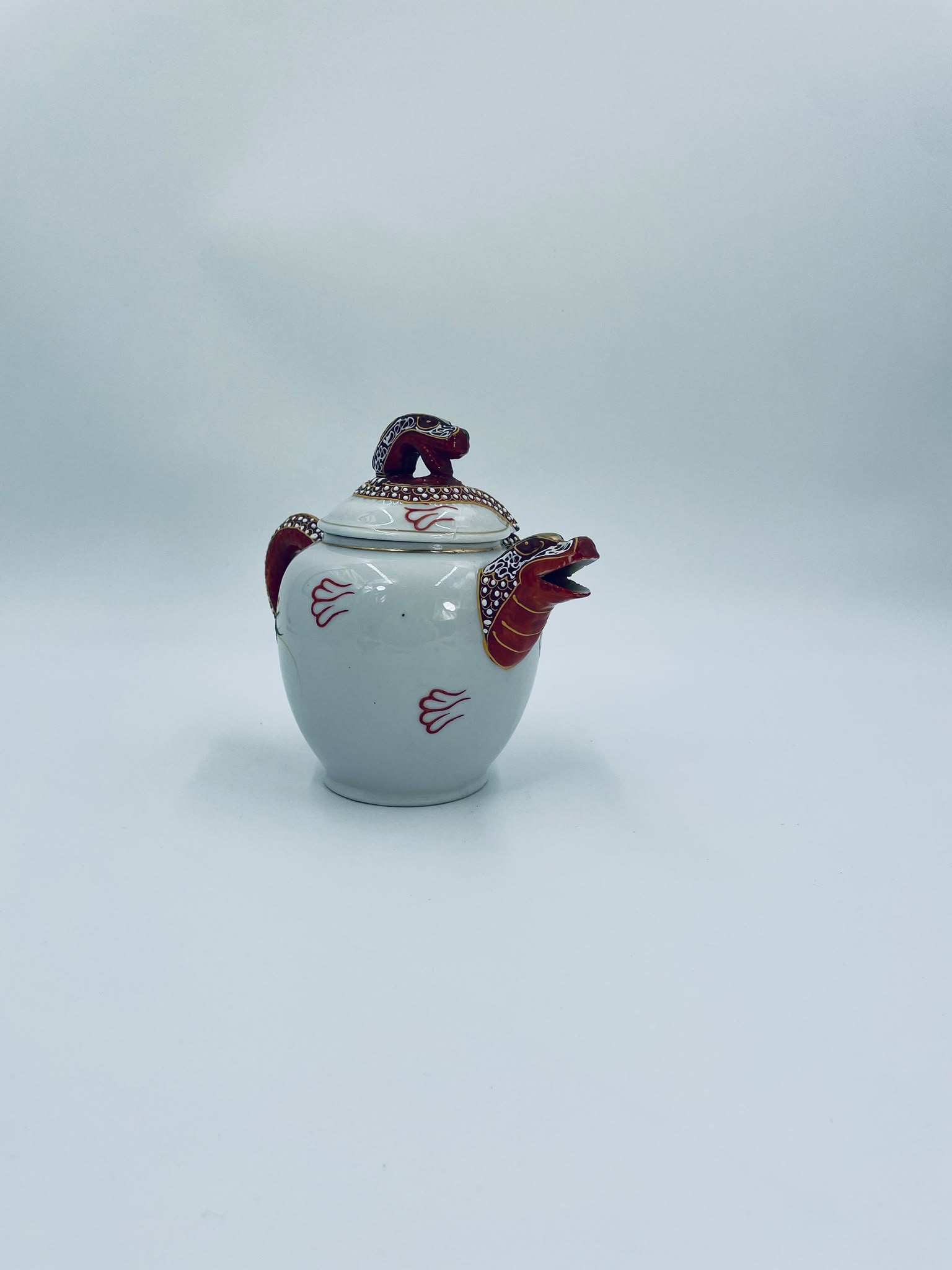 Antyczny Imbryk porcelanowy Dragonware Japonia - Image 6
