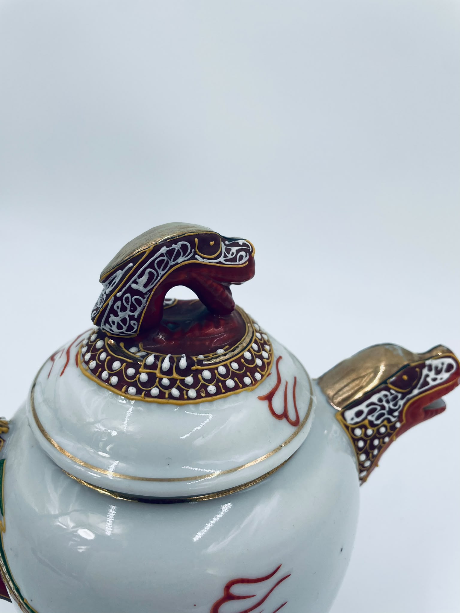 Antyczny Imbryk porcelanowy Dragonware Japonia - Image 9