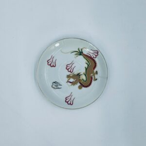 Antyczny spodek pod filiżankę porcelanowy Dragonware Japonia