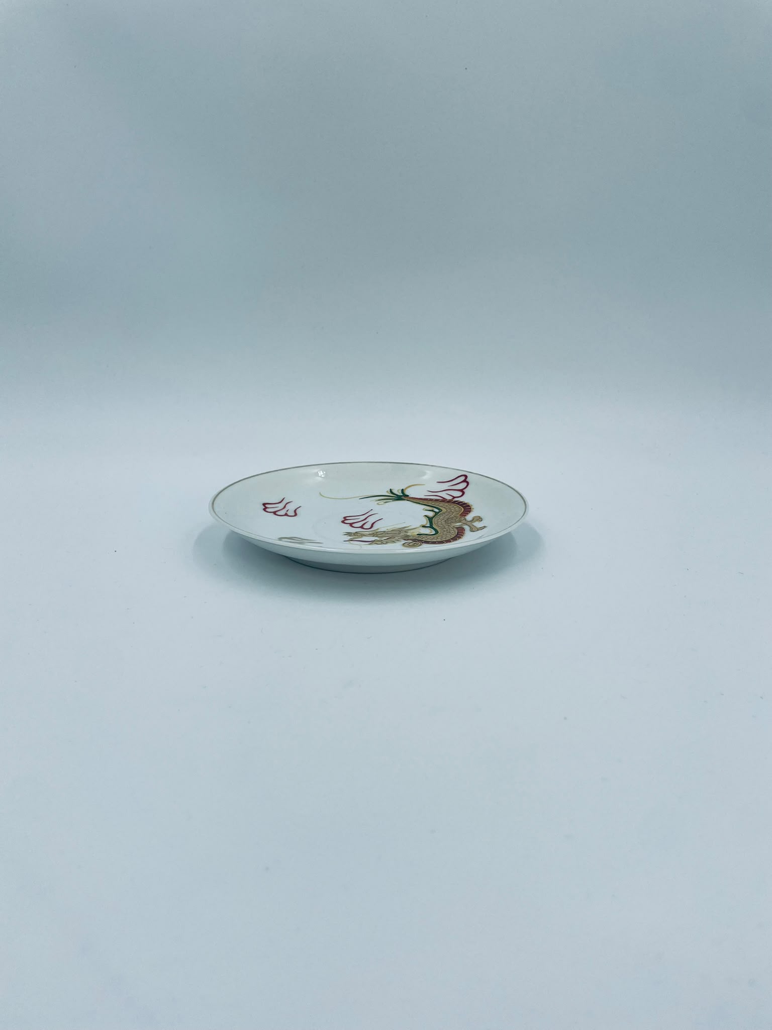 Antyczny spodek pod filiżankę porcelanowy Dragonware Japonia - Image 5
