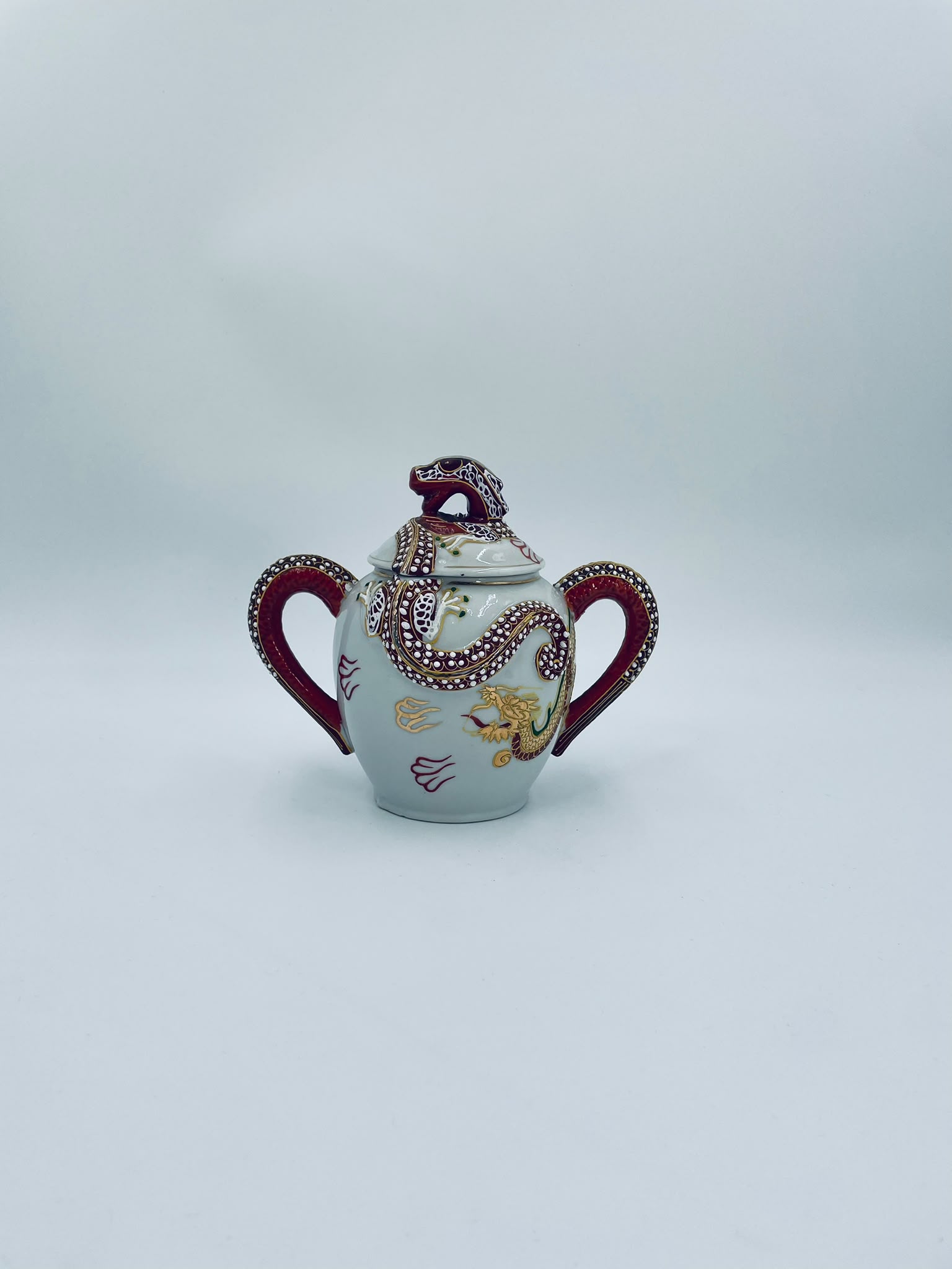 Antyczna cukiernica porcelanowa Dragonware Japonia