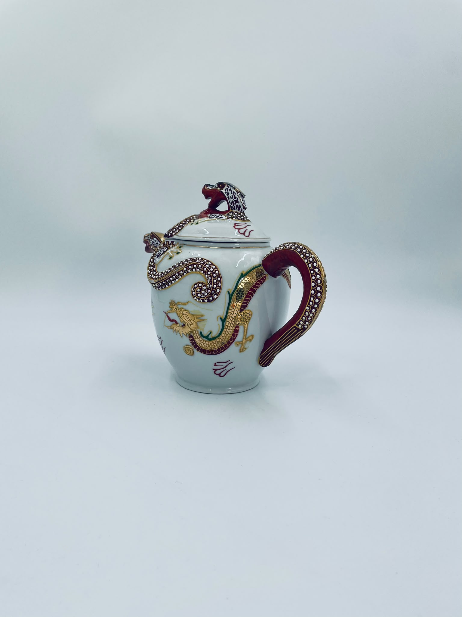 Antyczny dzbanek porcelanowy Dragonware Japonia - Image 4