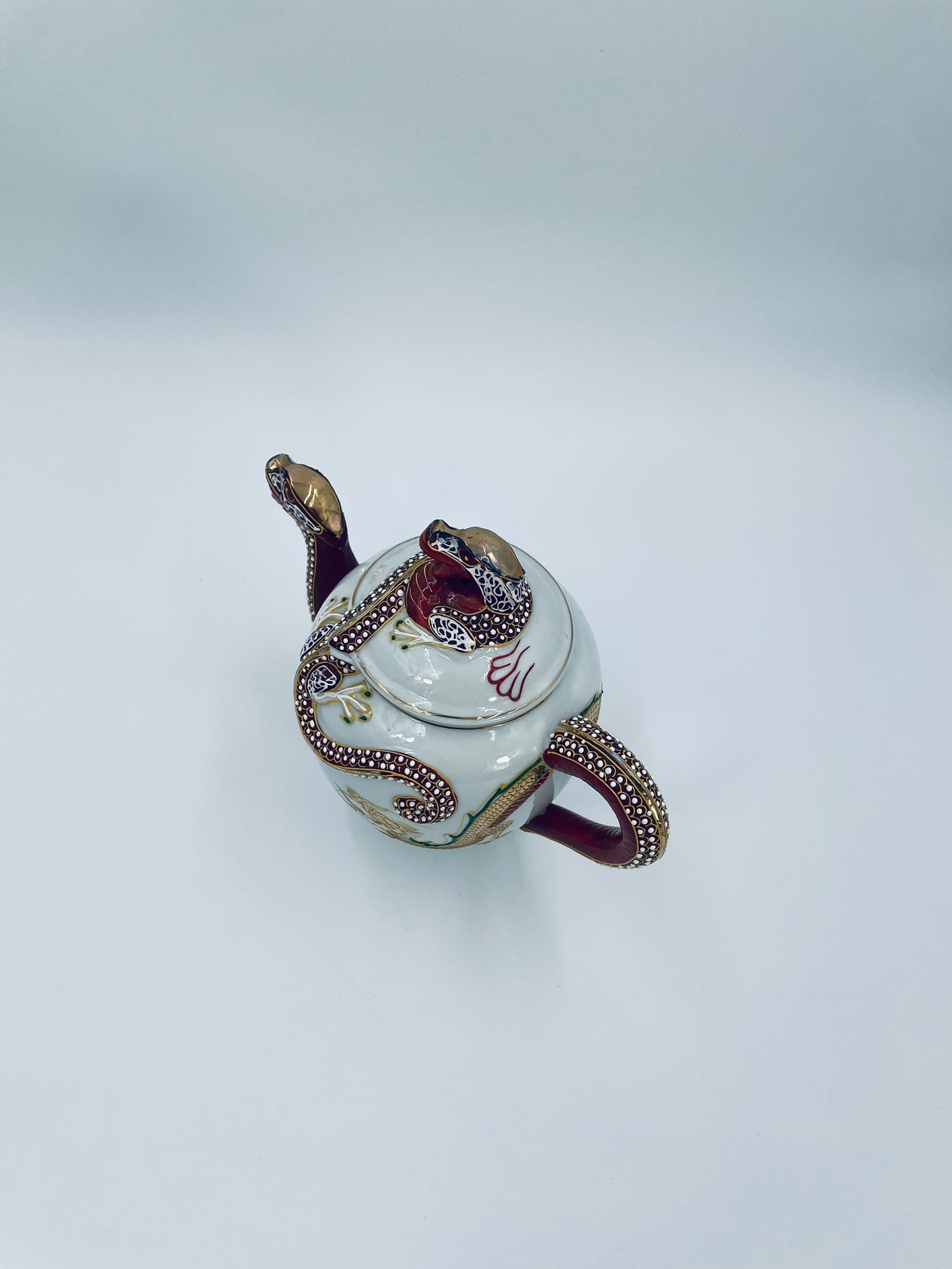 Antyczny dzbanek porcelanowy Dragonware Japonia - Image 7