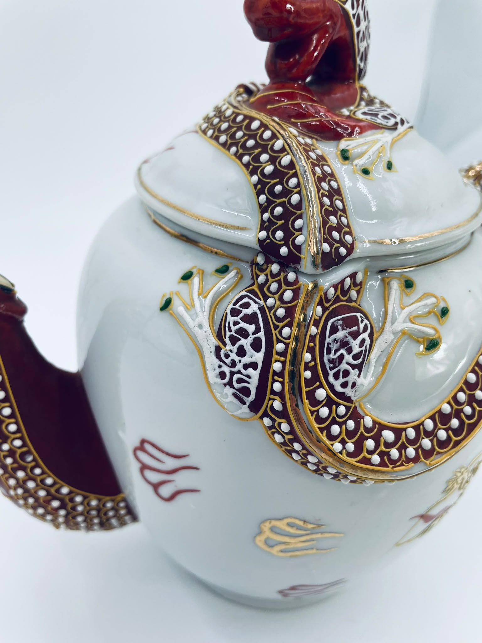 Antyczny dzbanek porcelanowy Dragonware Japonia - Image 15