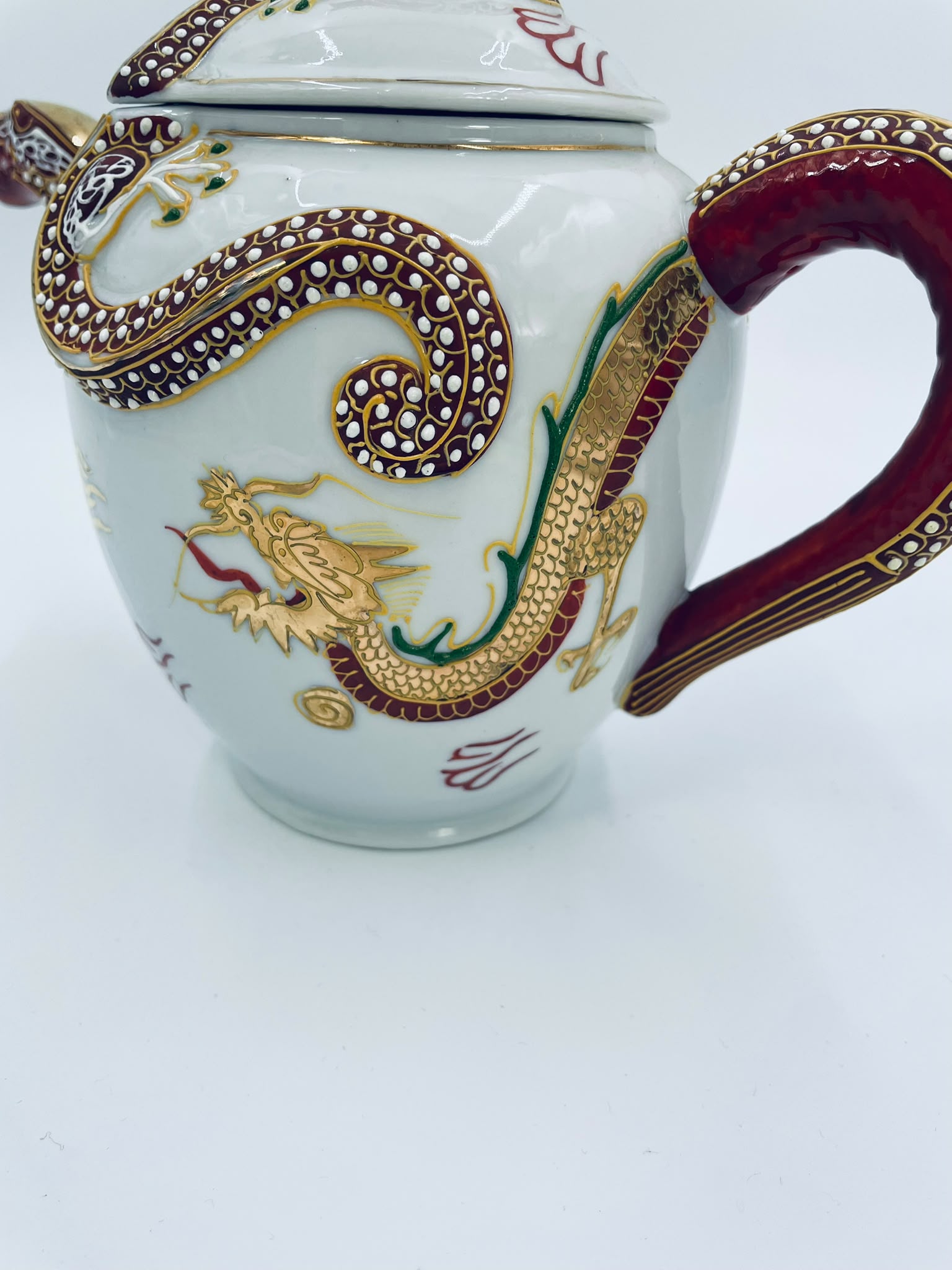 Antyczny dzbanek porcelanowy Dragonware Japonia - Image 14