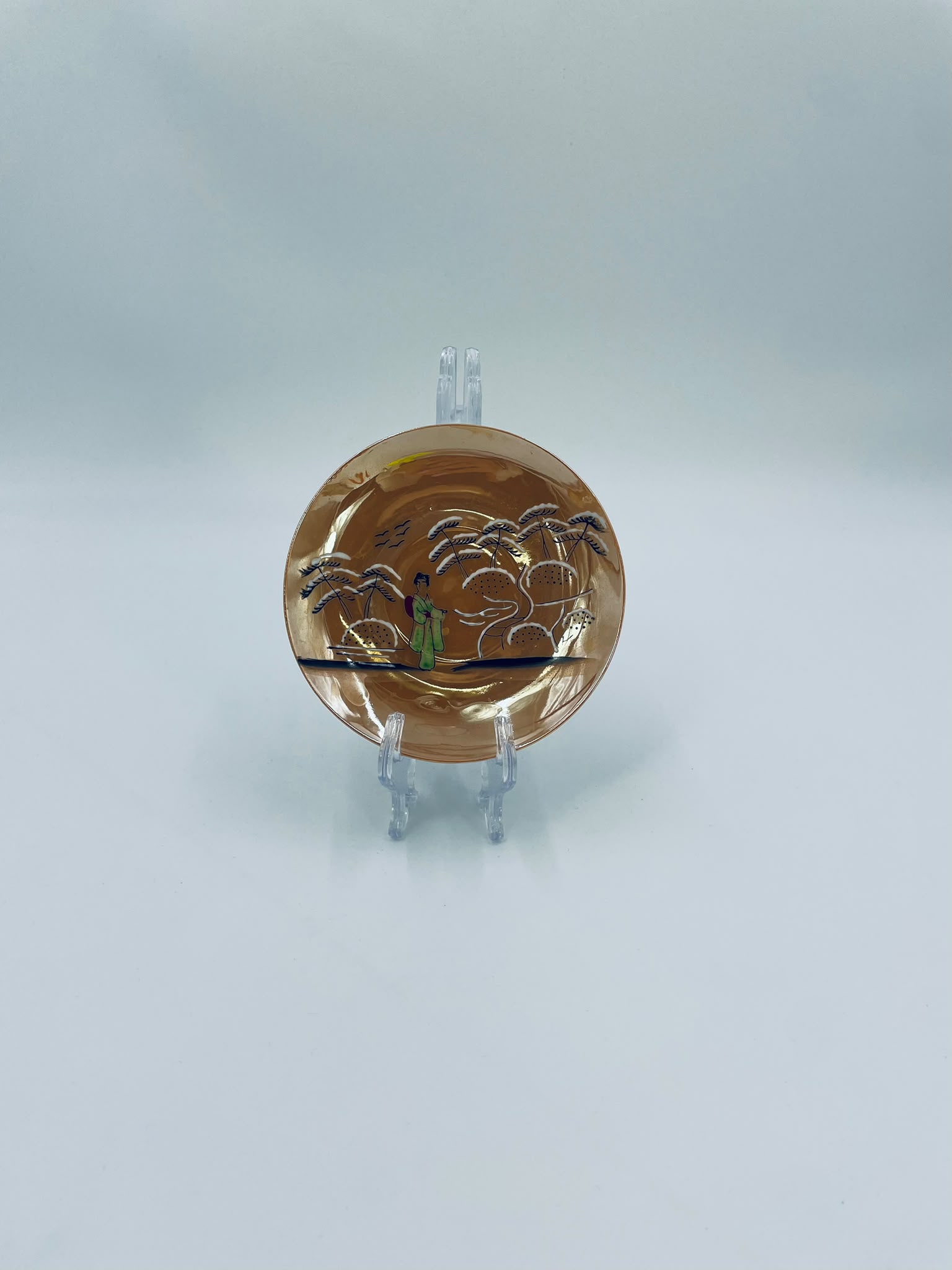 Antyczny spodek pod filiżankę porcelanowy Japonia - Image 8
