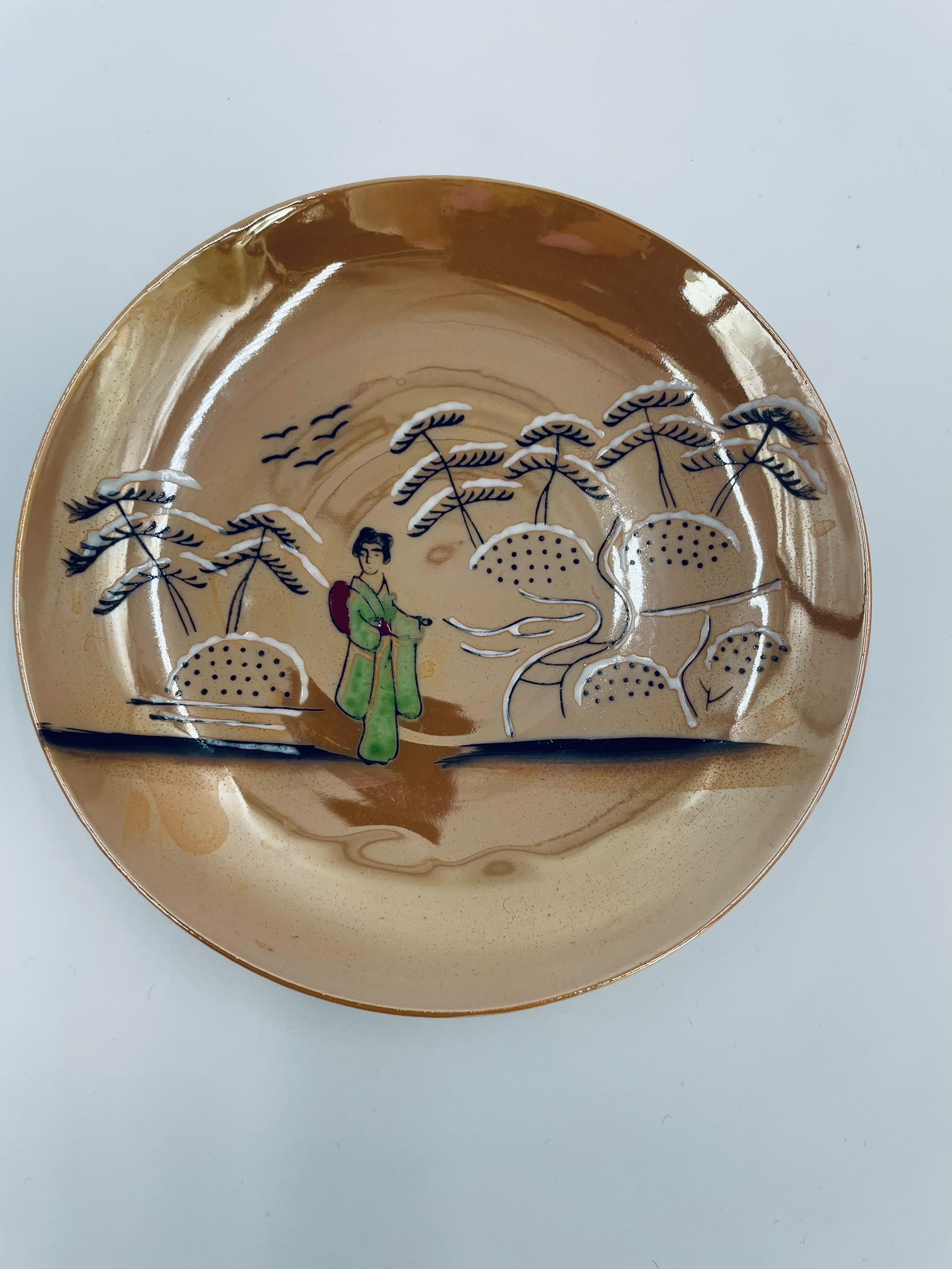 Antyczny spodek pod filiżankę porcelanowy Japonia - Image 5