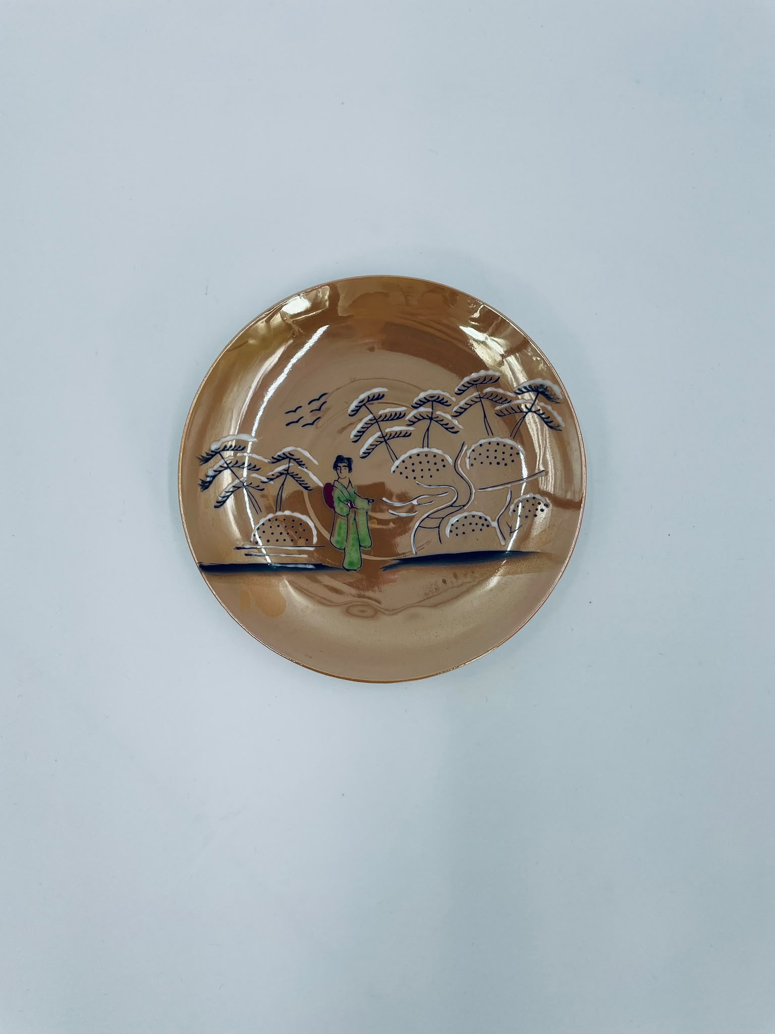 Antyczny spodek pod filiżankę porcelanowy Japonia