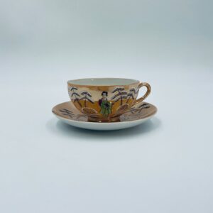 Zestaw śniadaniowy Antyczna filiżanka kolekcjonerska porcelanowa Japonia