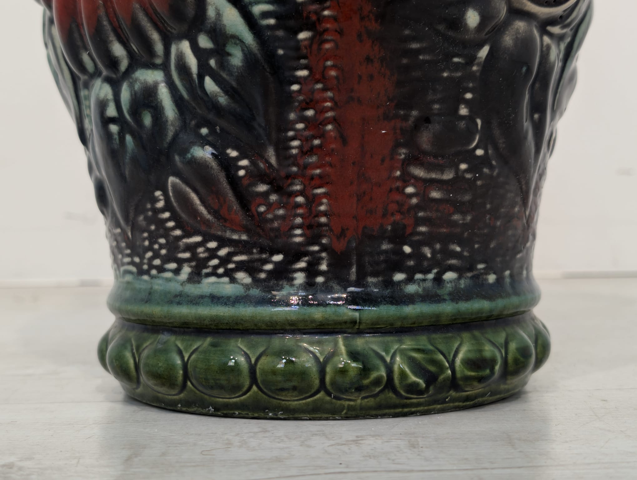Wazon ceramiczny zielony w kwiaty Niemcy Zachodnie serii 287-41 - Image 11