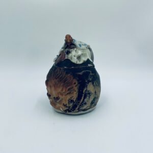 Antyczny pojemnik ceramiczny Japoński Sumida Gawa