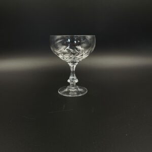 Vintage crystal champagne glass