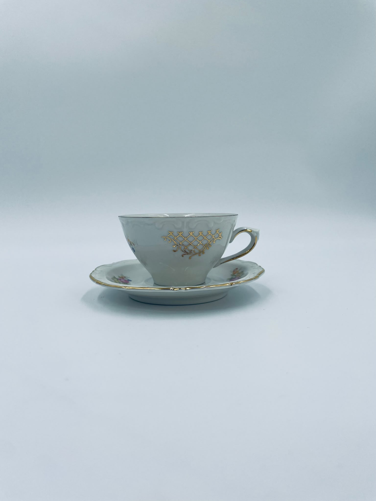 Zestaw śniadaniowy Filiżanka kolekcjonerska porcelanowa Kahla