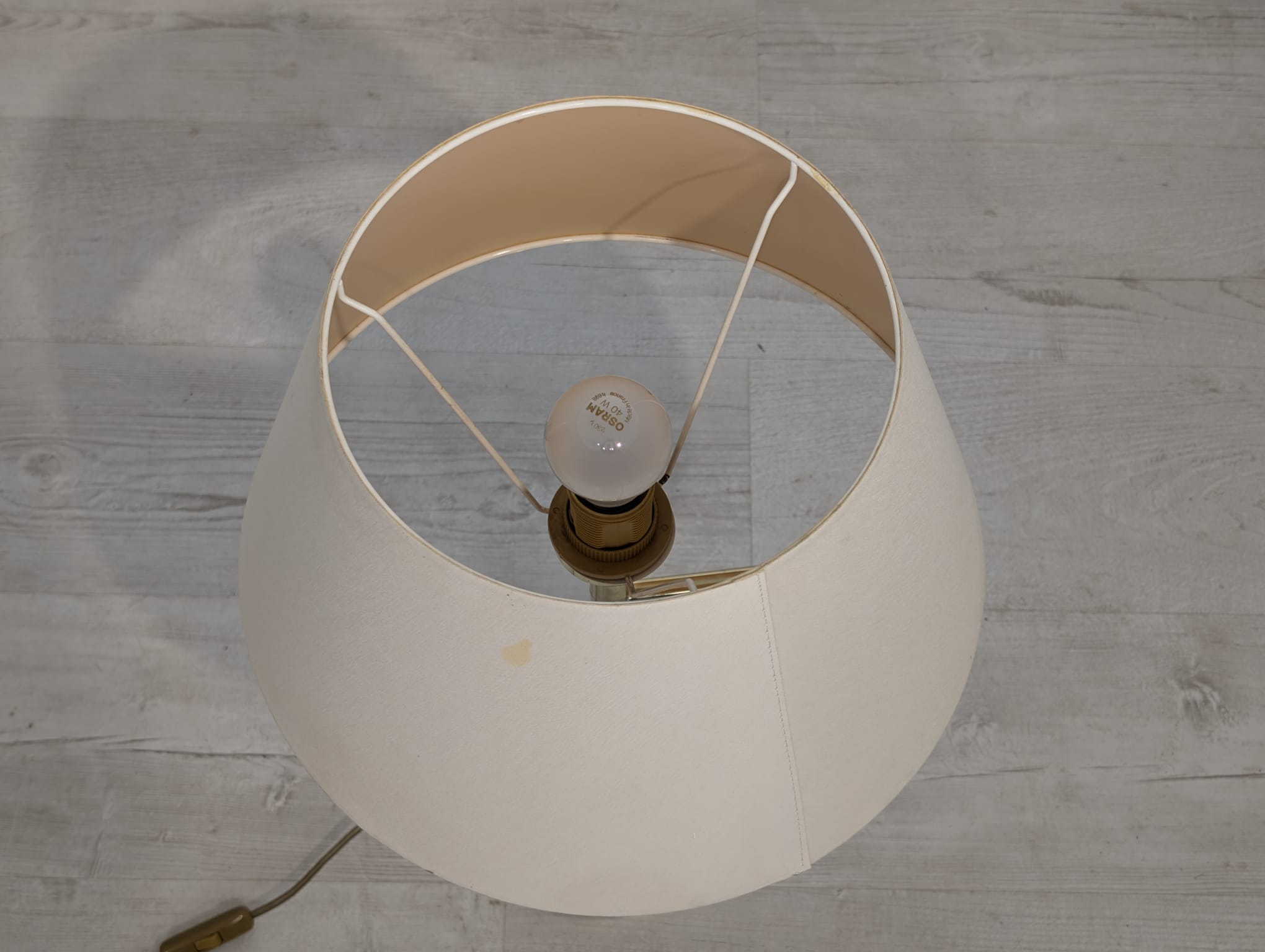 Lampa stołowa mosiądzowana w stylu Hollywood Regency - obrazek 11