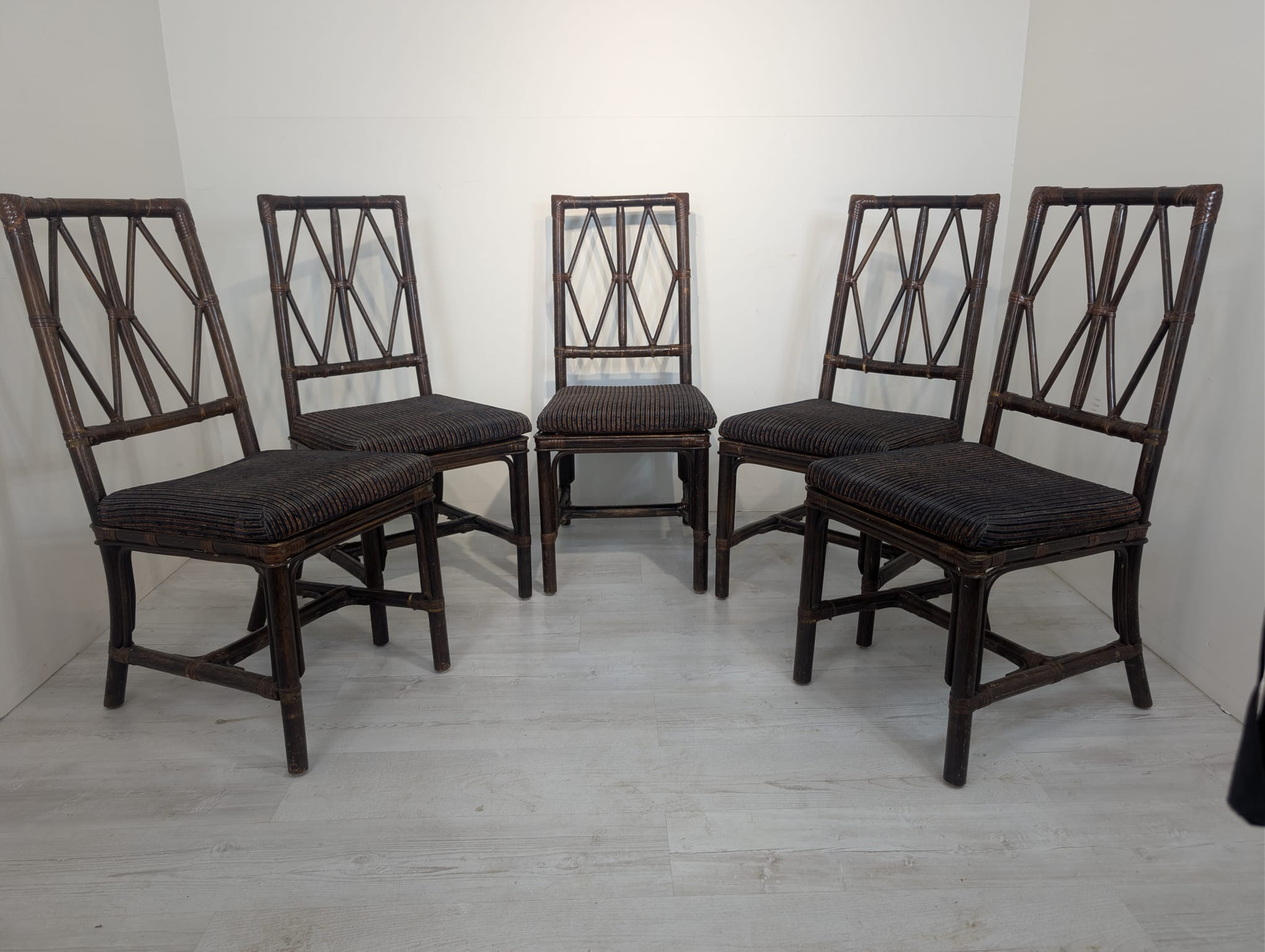 Krzesło w stylu Chippendale z lat 40/50-tych z rattanu - obrazek 14