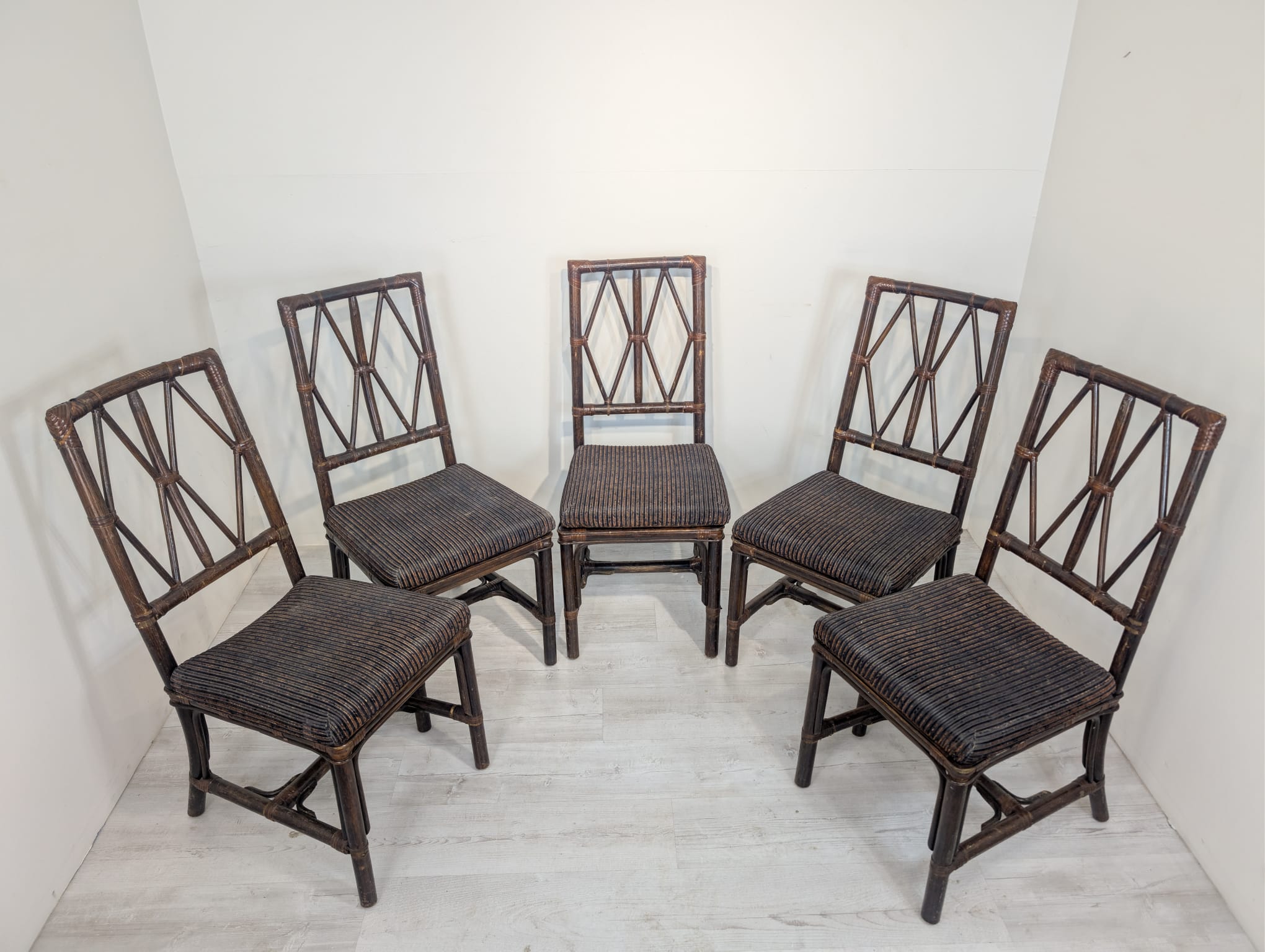 Krzesło w stylu Chippendale z lat 40/50-tych z rattanu - obrazek 13