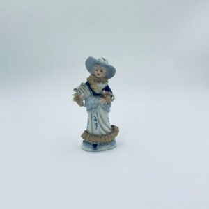 Collector's figurine Lady with harp Vintage