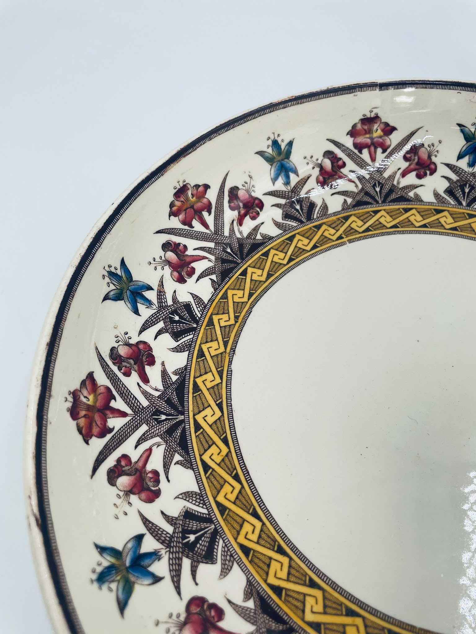 Antyczny talerz na nóżce Sarreguemines U&C Francja - Image 10