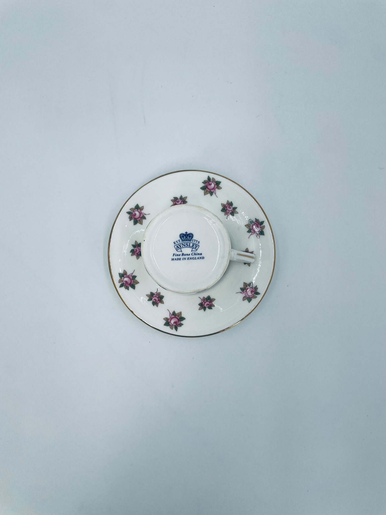 Zestaw śniadaniowy Filiżanka kolekcjonerska porcelanowa Aynsley Anglia - obrazek 7