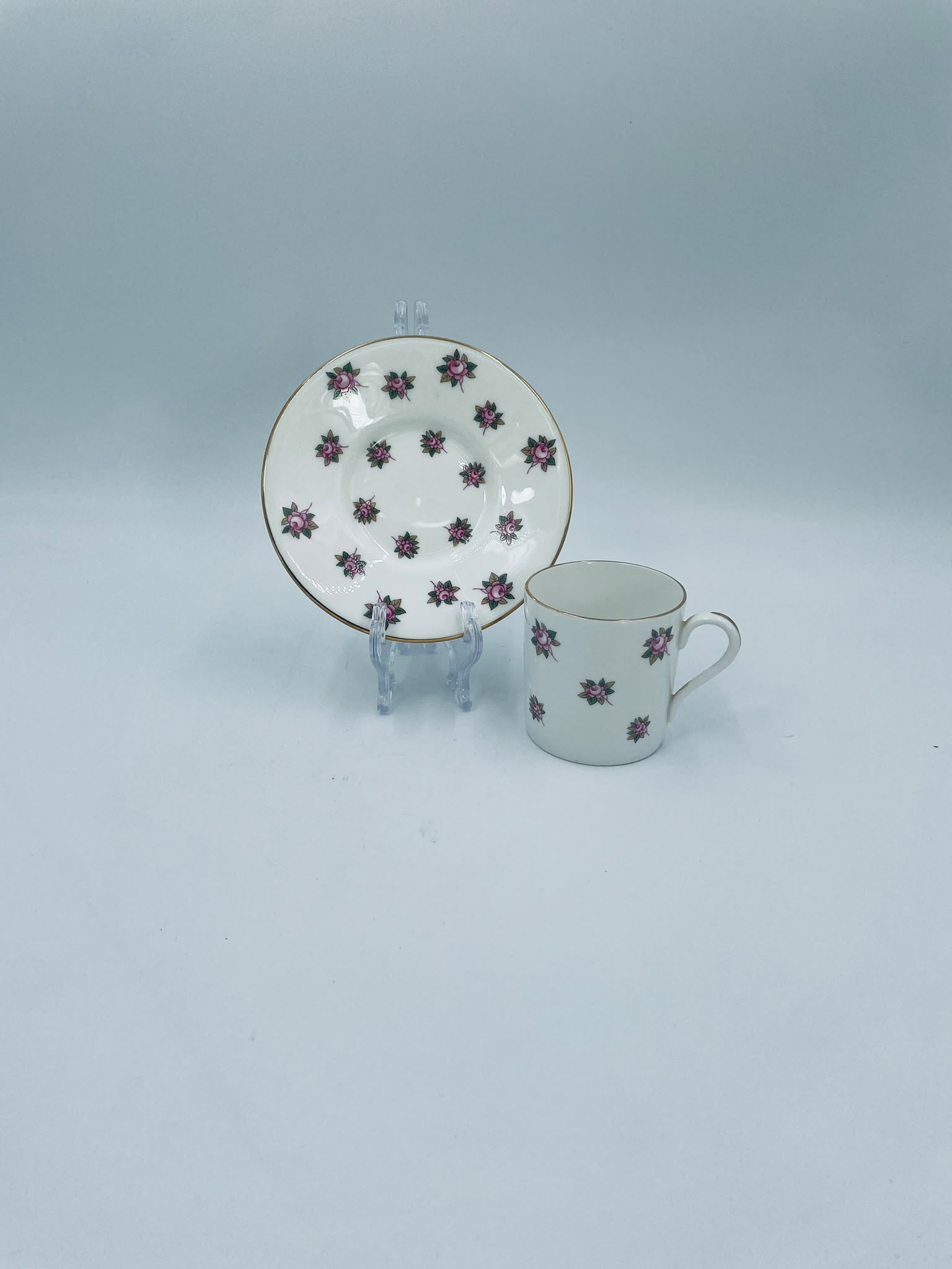 Zestaw śniadaniowy Filiżanka kolekcjonerska porcelanowa Aynsley Anglia - obrazek 9