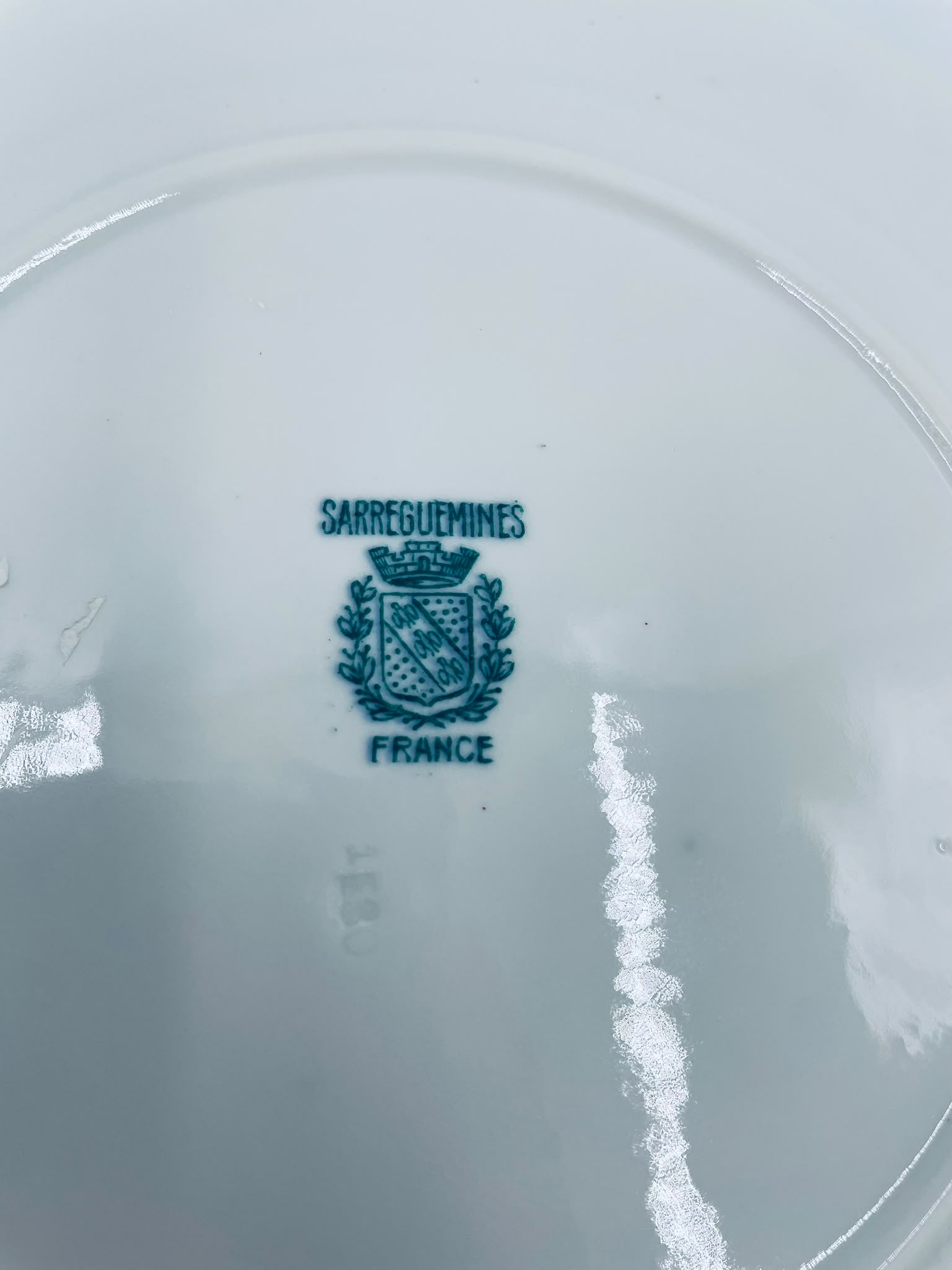 Zabytkowy talerzyk deserowy Sarreguemines Francja - obrazek 4