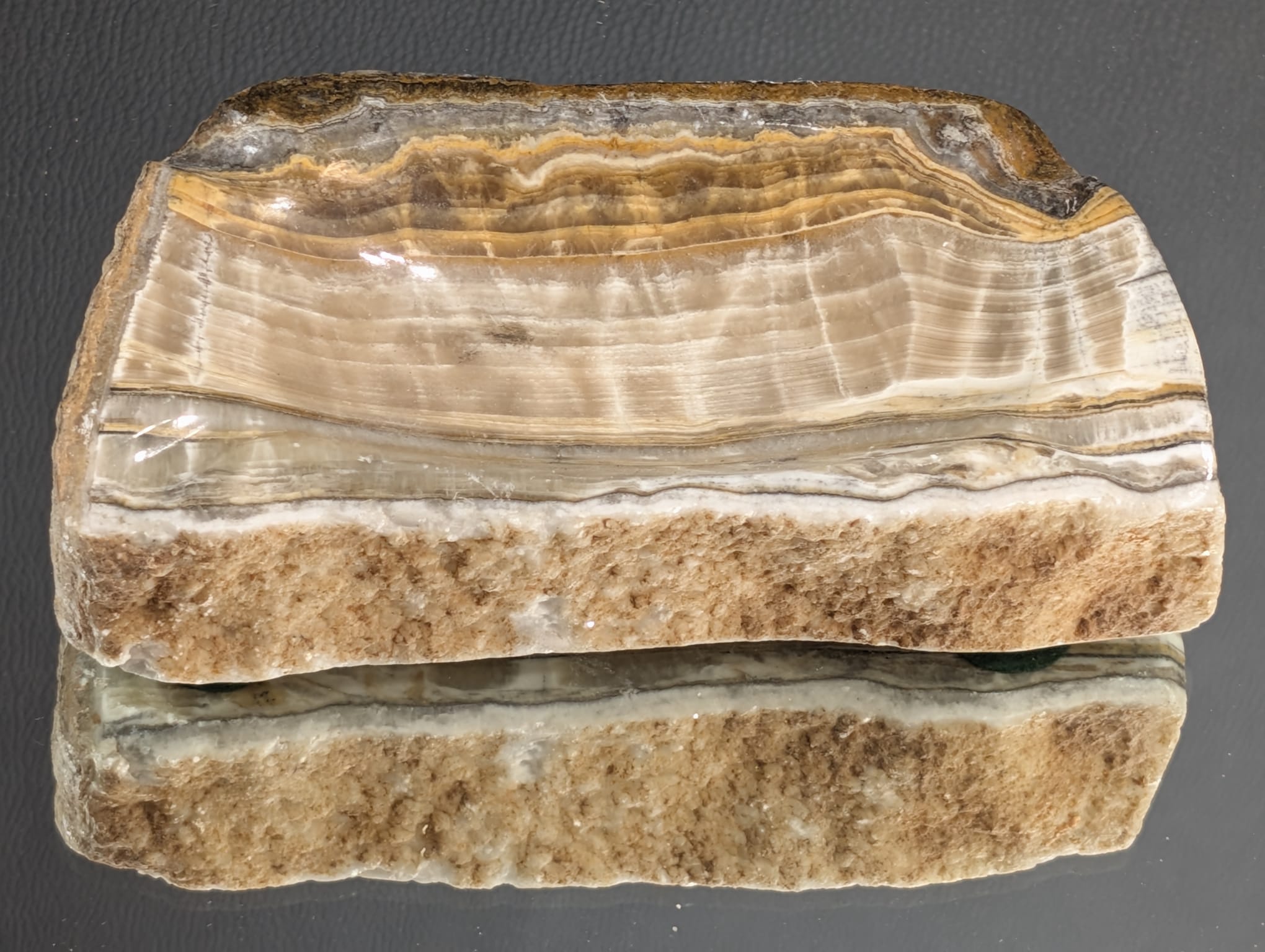 Minerał, kamień z naturalnego kamienia z onyksu Pakistański waga 220g - obrazek 2