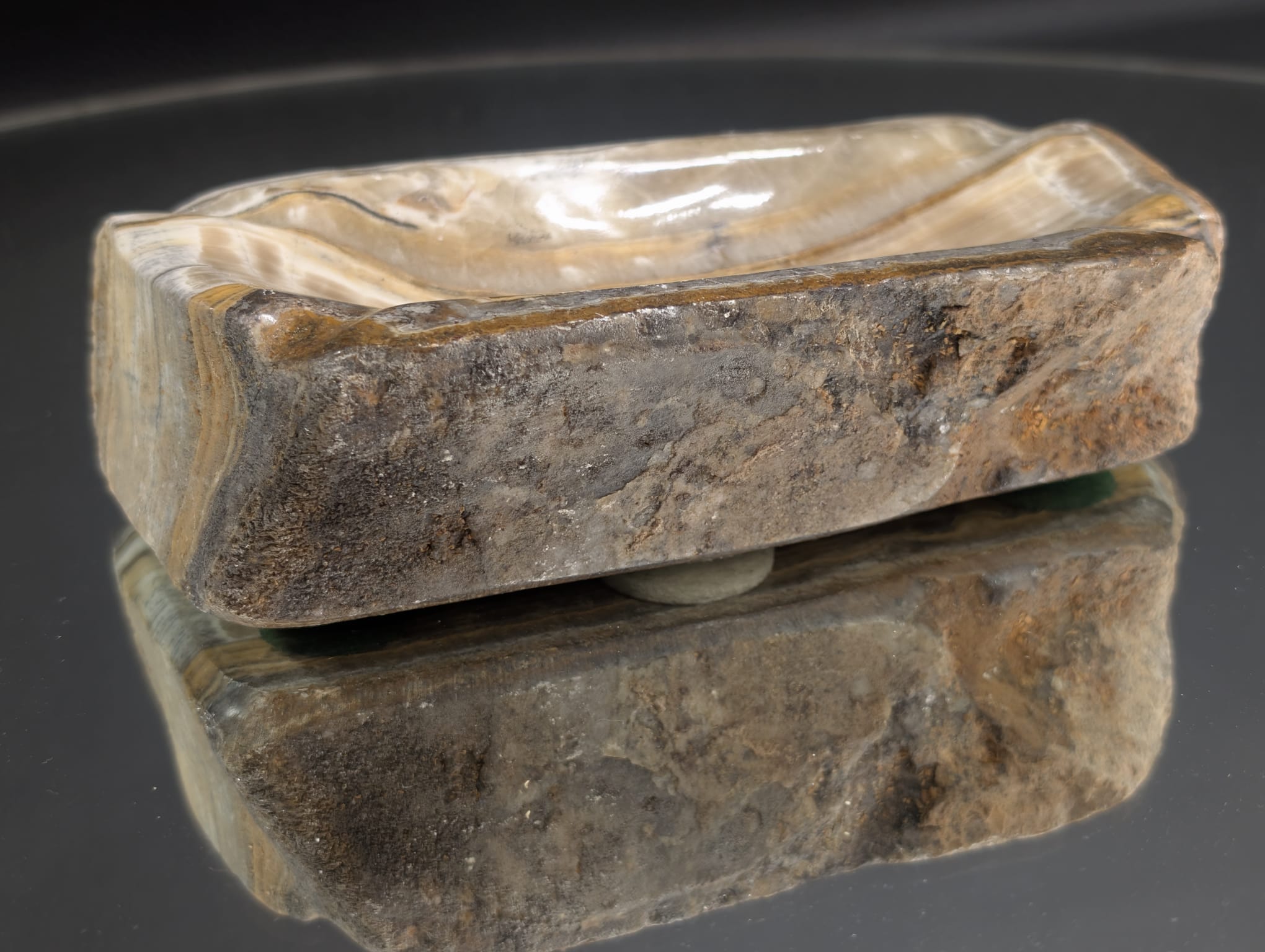 Minerał, kamień z naturalnego kamienia z onyksu Pakistański waga 220g - obrazek 5