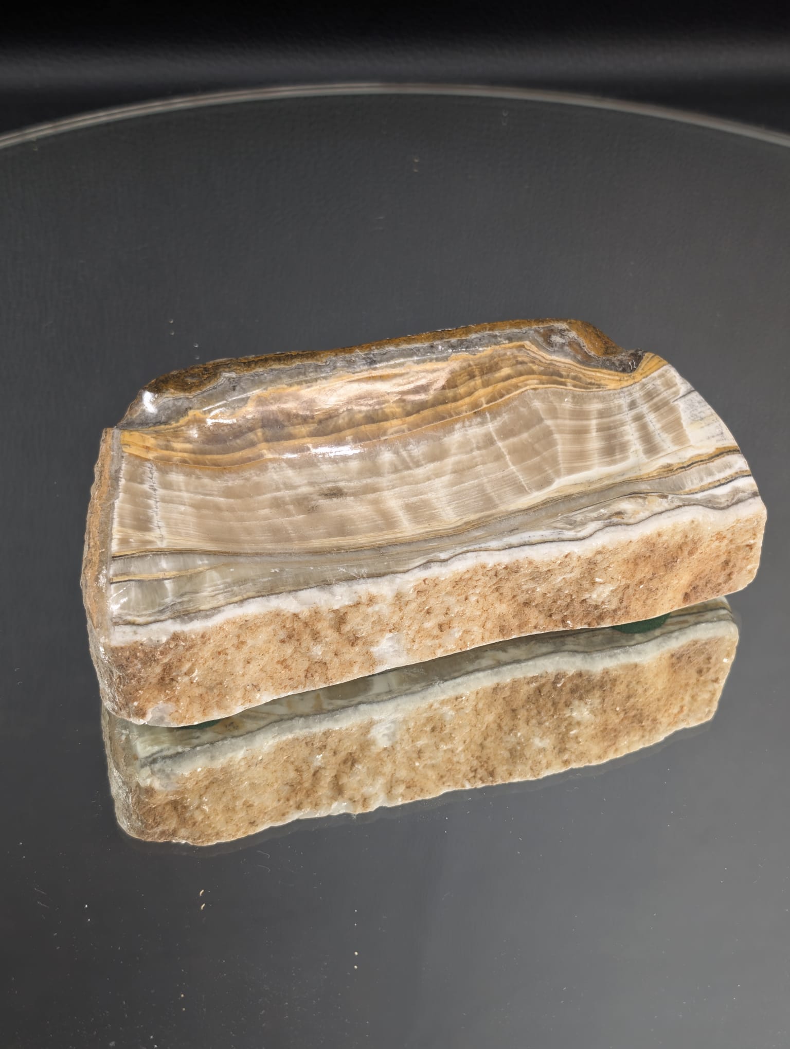 Minerał, kamień z naturalnego kamienia z onyksu Pakistański waga 220g - obrazek 7