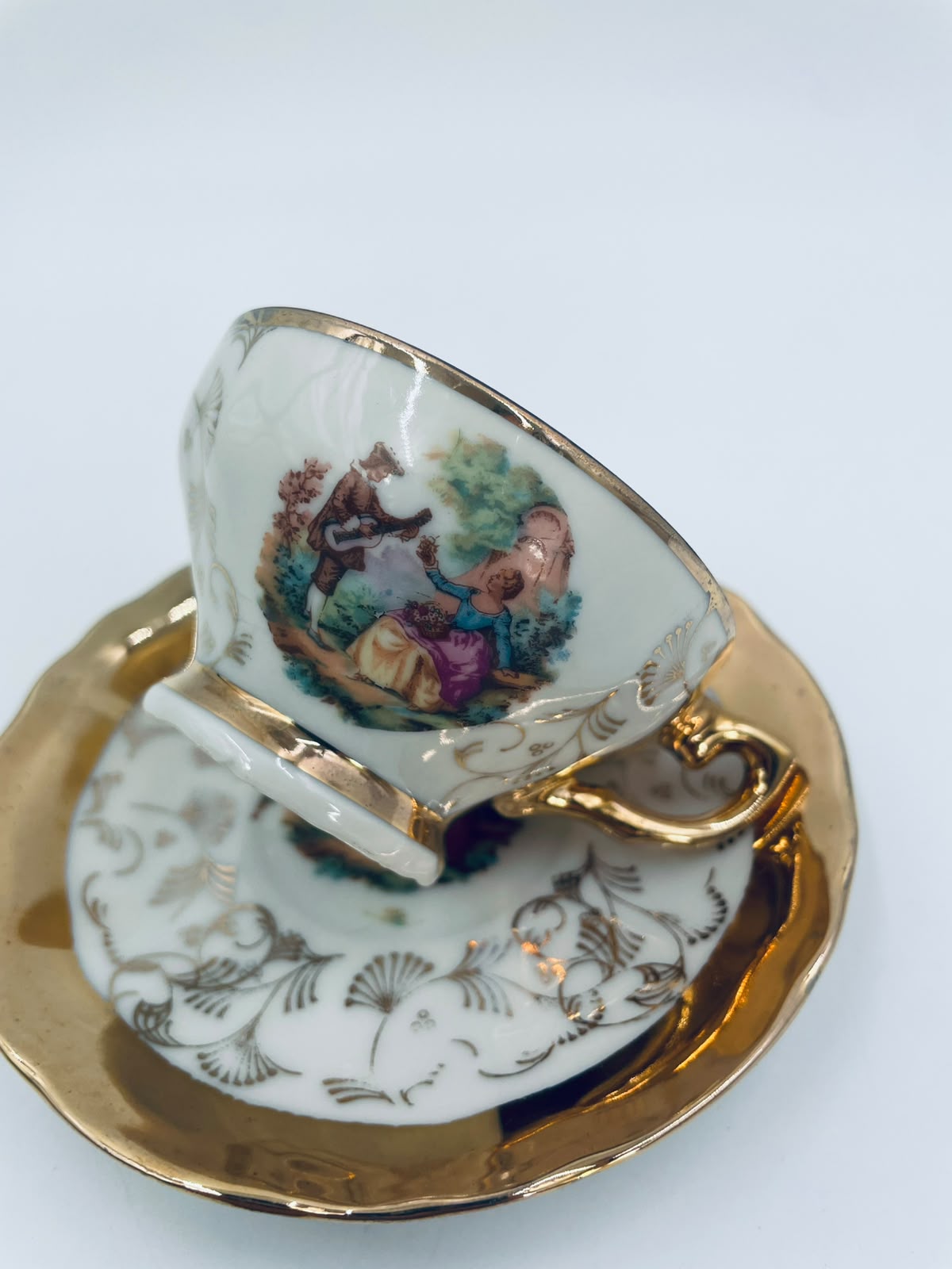 Zestaw śniadaniowy Filiżanka kolekcjonerska porcelanowa Włoska - obrazek 8
