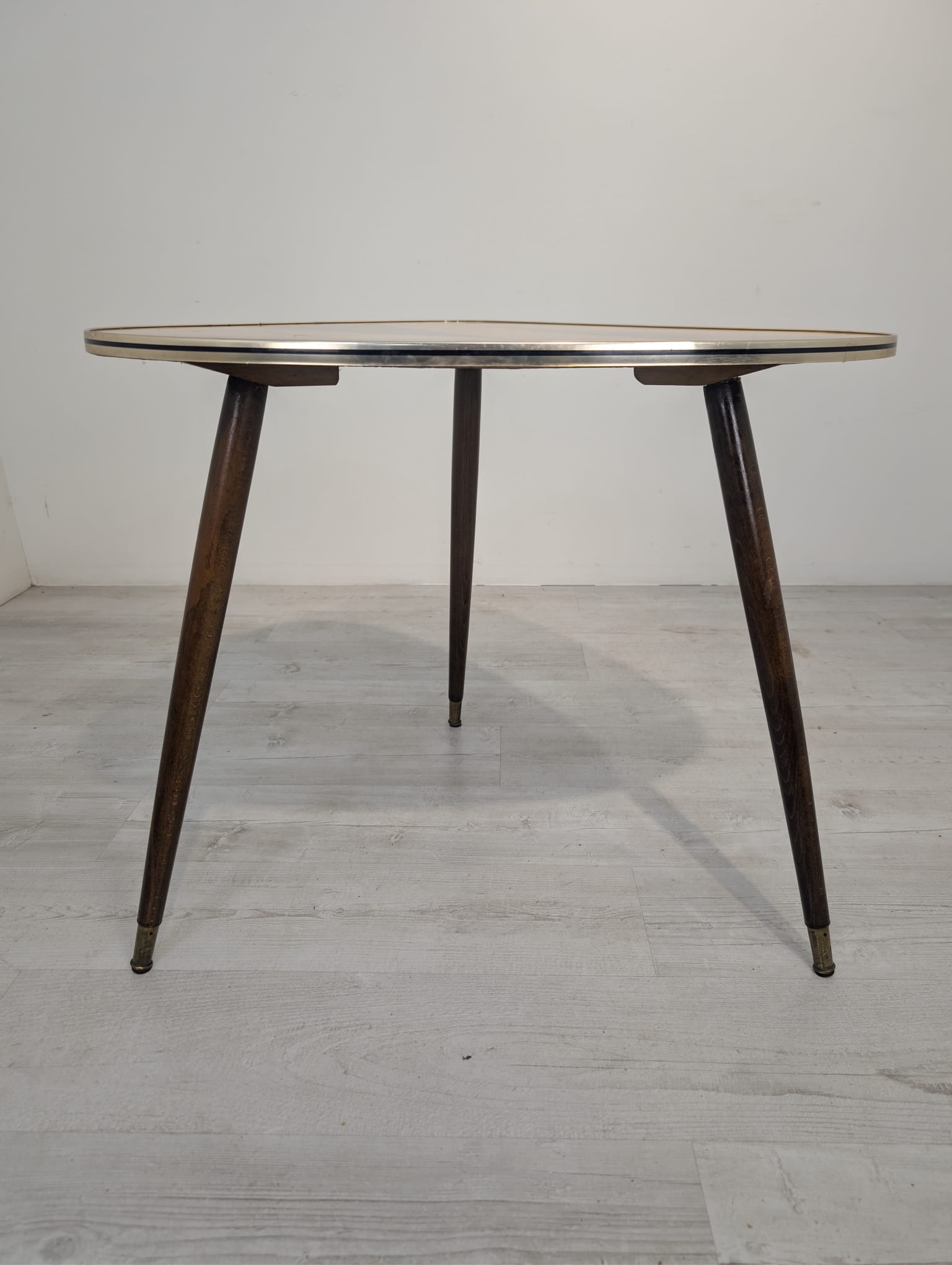 Stolik kawowy PATYCZAK PRL – lata 60., Mid-Century Modern, Vintage, Mosiężne wykończenia - obrazek 12