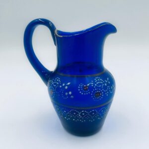 Cobalt blue blown glass jug