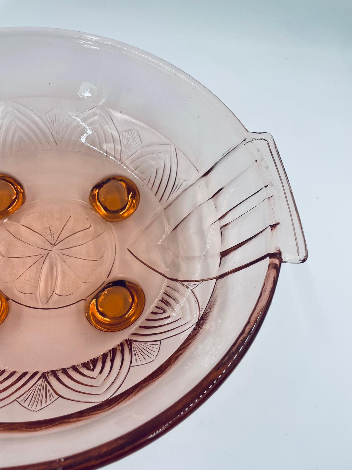 Rozaliowy, łososiowa misa Fenne Orient Z LAT 1938 - Image 5