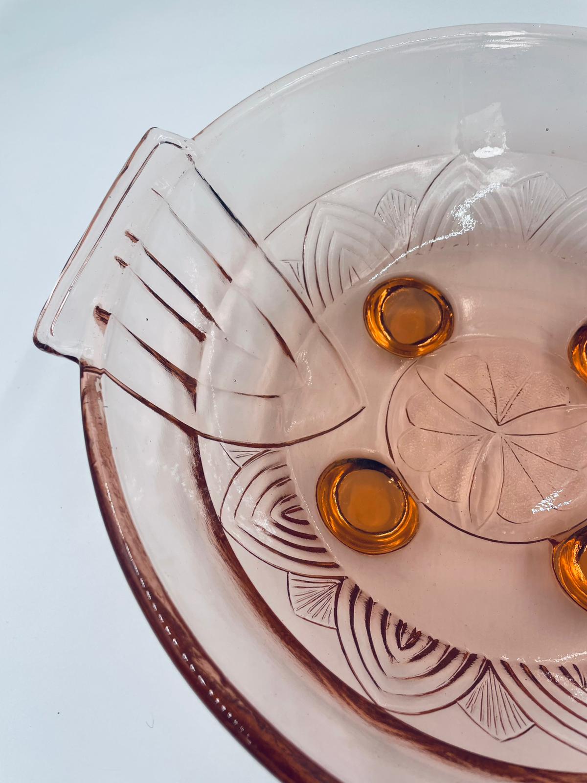 Rozaliowy, łososiowa misa Fenne Orient Z LAT 1938 - Image 4