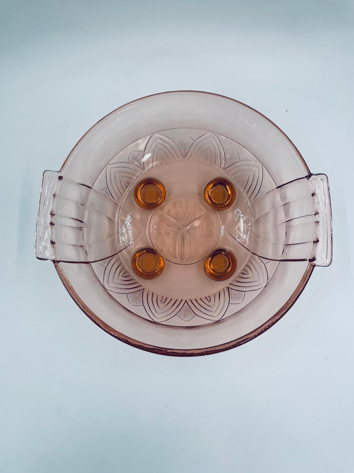 Rozaliowy, łososiowa misa Fenne Orient Z LAT 1938 - Image 7