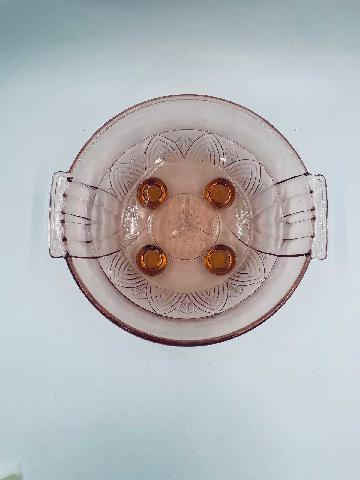 Rozaliowy, łososiowa misa Fenne Orient Z LAT 1938 - Image 11