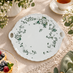 Zabytkowa patera porcelanowa Hutschenreuther Racine Camarque Grun