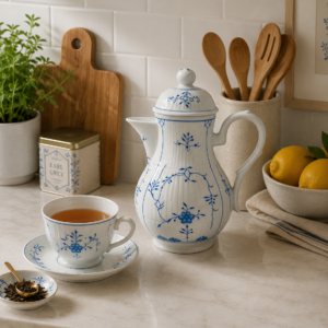 Dzbanek do herbaty porcelanowy August Warnecke