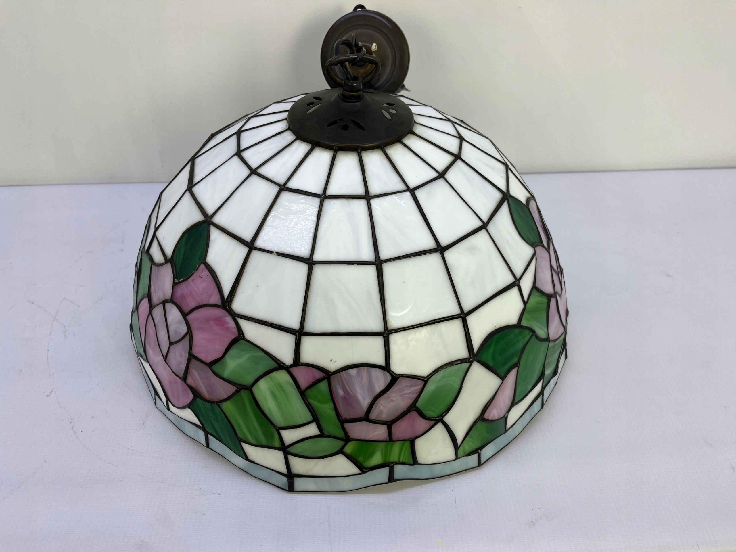 Zwis lampa Żyrandol stylowy Tiffany Delikatne peknięcia - obrazek 5