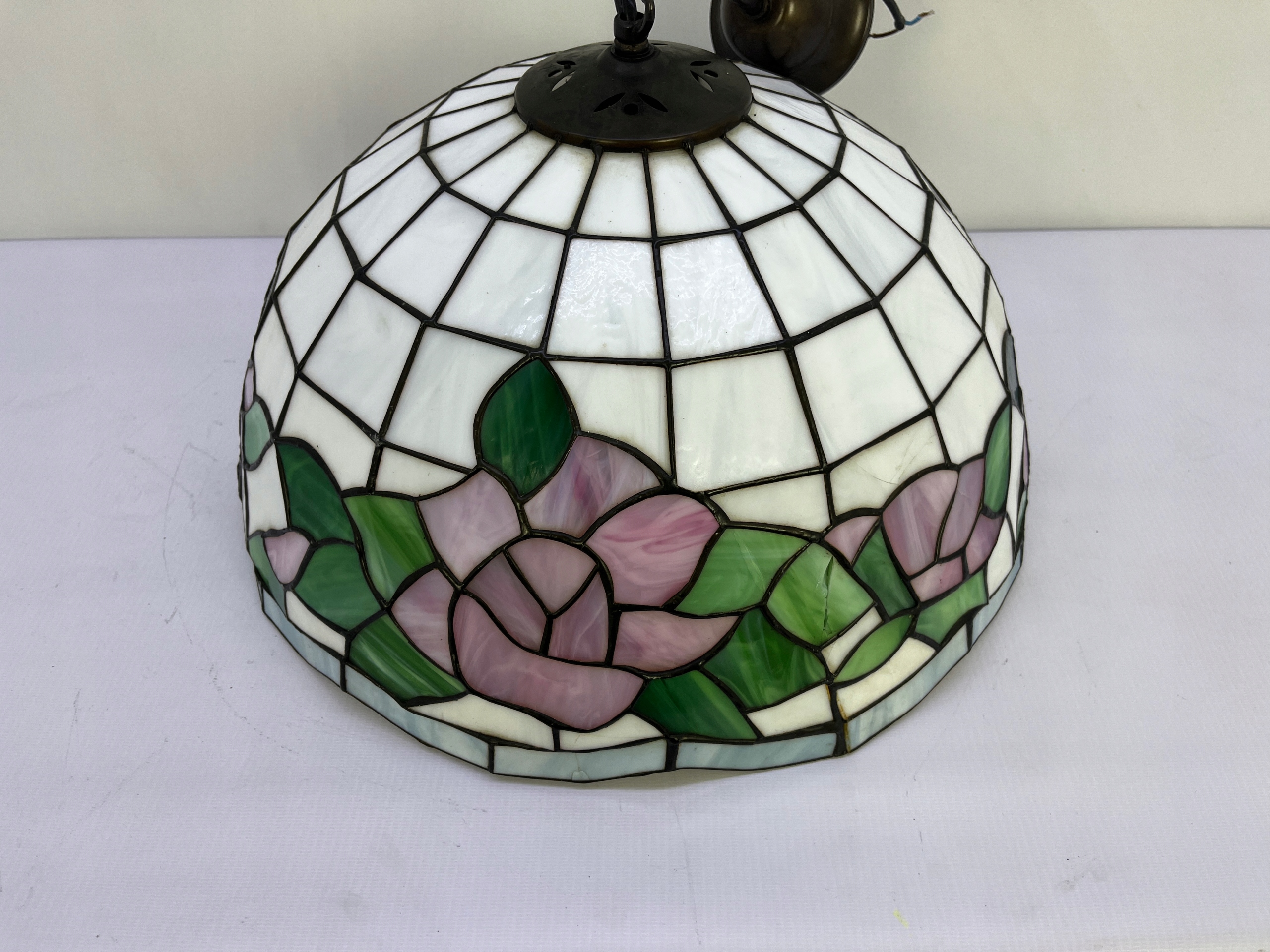 Zwis lampa Żyrandol stylowy Tiffany Delikatne peknięcia - obrazek 2