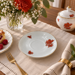 Spodek pod filiżankę porcelanowy Carl Teichert Meissen
