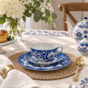 Zestaw śniadaniowy Filiżanka kolekcjonerska porcelanowa Japonia