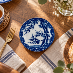 Spodek pod filiżankę porcelanowy Japonia