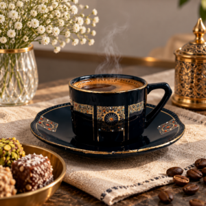 Elegancki zestaw śniadaniowy ceramiczny Veb Rheinsberg Keramik