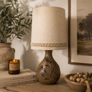 Lampa stołowa ceramiczna z lat 60/70-tych Mid- century