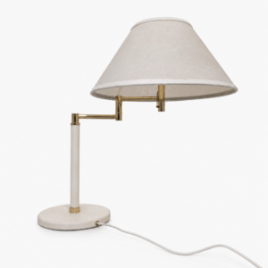 Lampa stołowa mosiężna w stylu Hollywood Regency